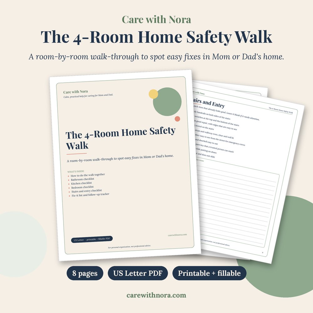 The 4-Room Home Safety Walk cover and sample pages